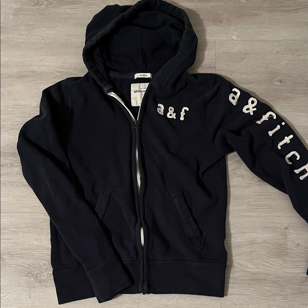 Abercrombie & Fitch Kids Navy Zip-Up Hoodie
